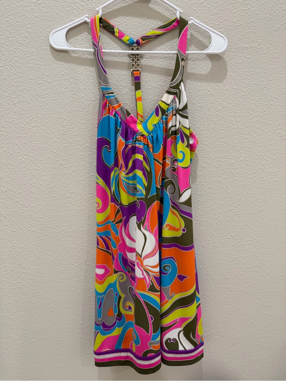 Trina Turk Retro 60s Psychedelic Print Dress Size 4